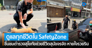 ชื่นชมตำรวจสุโขทัยช่วยชีวิตสุนัขจรจัดหายใจรวยริน ก่อนทำ CPR และนำส่งสัตวแพทย์