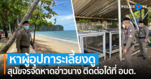 ตร.ท่องเที่ยวร่วมอบต. นำสุนัขจรจัดหาดอ่าวนางไปอยู่ที่ปลอดภัย หาผู้อุปการะต่อไป