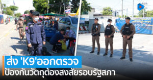 ตร.EOD นำสุนัข K9 ตรวจป้องกันวัตถุต้องสงสัยรอบรัฐสภาฯ