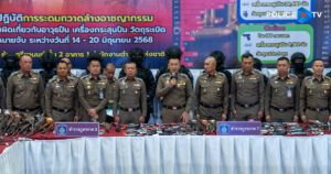 ตร. ระดมกวาดล้างอาชญากรรมเกี่ยวกับอาวุธปืน เครื่องกระสุนปืน และสืบสวนจับกุมบุคคลตามหมายจับ